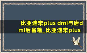 比亚迪宋plus dmi与唐dmi后备箱_比亚迪宋plus dmi与唐dmi选择